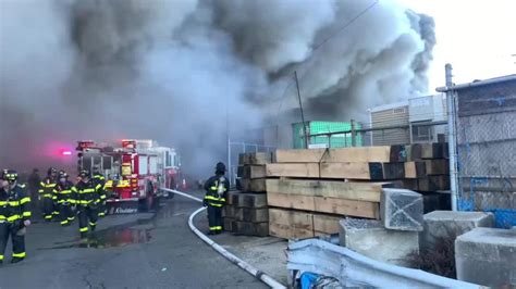 Large Fire Engulfs Nypd Evidence Warehouse