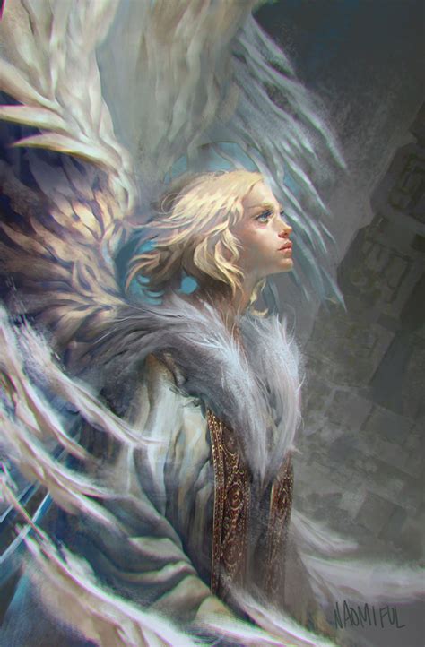 Fantasy Angel Girl Beautiful Blonde Short Hair Wallpaper 1440x2196