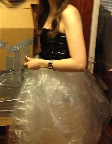 Pvc Tape Top And Trash Bag Skirt In Abc Party Board Abc Party