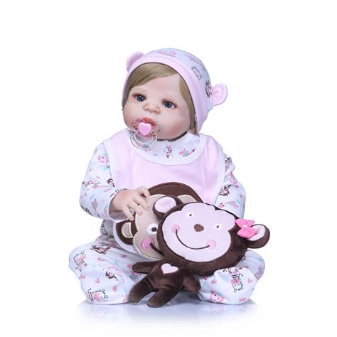NPK Real 57CM Full Body SIlicone Girl Reborn Babies Doll Bath Toy
