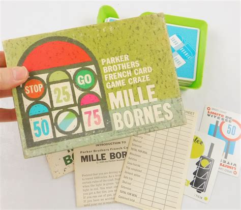 Vintage Mille Bornes The French Auto Race Card Game Complete Etsy