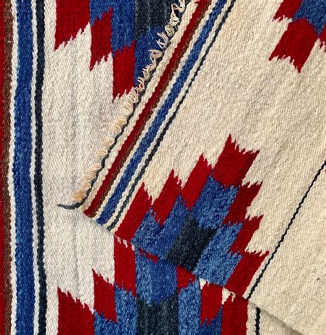 Southwest Wool Saddle Blanket Rug Hand Woven Vintage Textile Wall