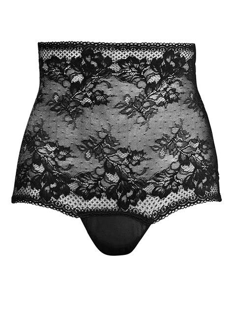 Wacoal High Waist Lace Thong In Black Lyst