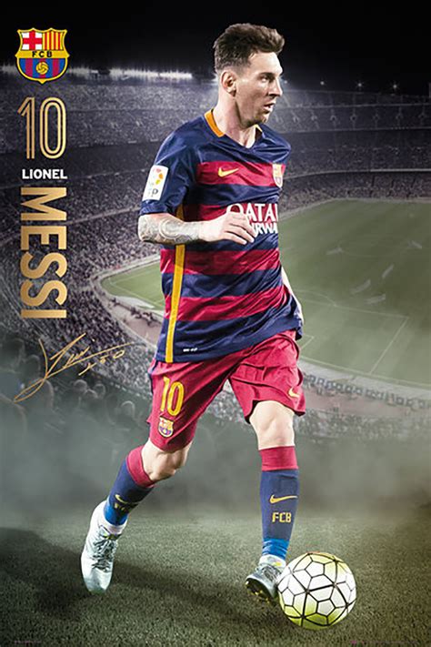 Barcelona Lionel Messi Official Soccer Action Poster 201516 Buy