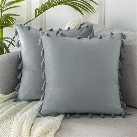 Topfinel Boho Decorative Throw Pillow Covers With Tassels