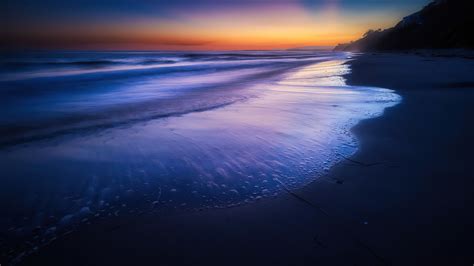 2560x1440 Silent Beach Wave Sunset 4k 1440p Resolution Hd 4k
