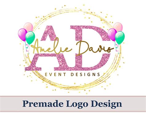 Balloon Logo Event Planner Logo Party Decoration Logo Etsy