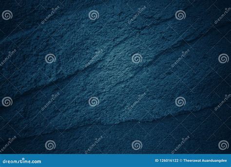 Dark Blue Tone Background With Patterns And Textures Of Stone Stock