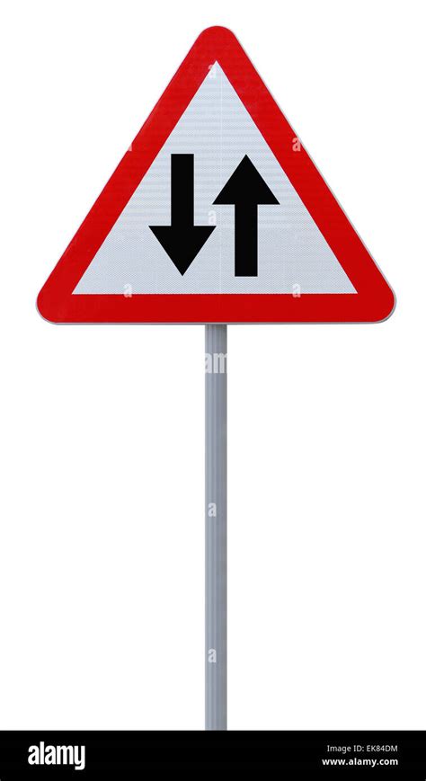Two Way Road Sign Stock Photo Alamy