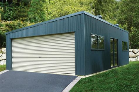 Double Garage With Skillion Roof Garage Door Design Skillion Roof