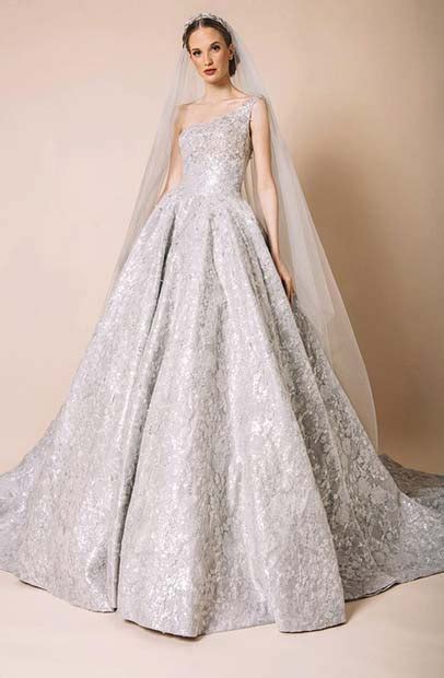 21 Silver Wedding Dresses That Youll Fall In Love With Stayglam