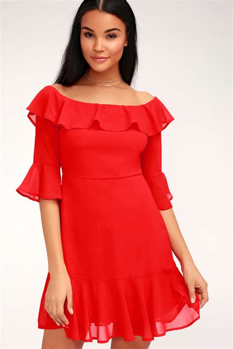 sexy red dress ruffle dress mini dress little red dress lulus