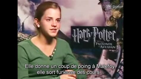 [vostfr] Interview D Emma Watson Pour Harry Potter Et Le Le Prisonnier D Azkaban 2004 Youtube