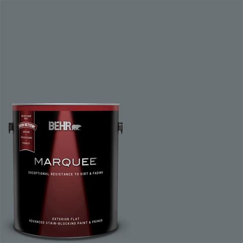 Behr Marquee 1 Gal Mq5 28 Dawn Gray Flat Exterior Paint And Primer In