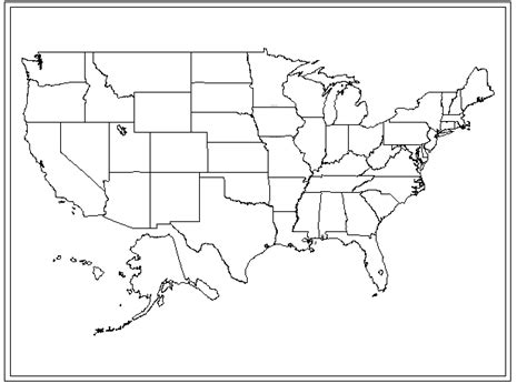 A Blank Map Of The United States That You Can Fill In