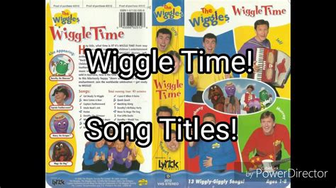 The Wiggles Song Titles From Wiggle Time 1998 Youtube