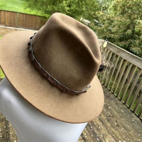 Vintage Stetson Cowboy Hat With Jbs Pin The Gun Club Size 7 18 Town