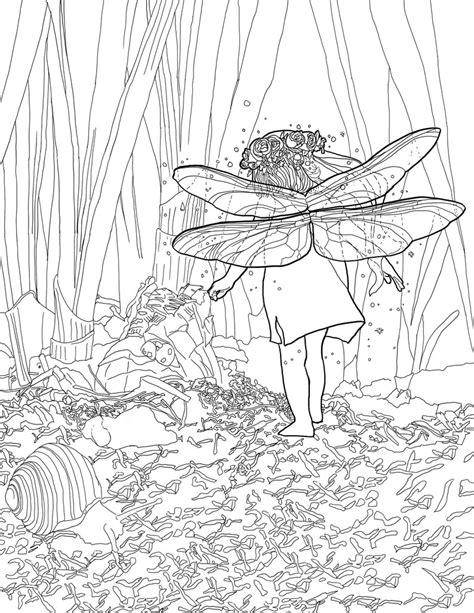 Little Fairies 2 Coloring Pages 5 Coloring Pages For Adults Etsy