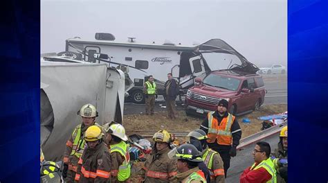 Video Captures Truck Losing Control At Foggy Texas Crash Scene Leaving