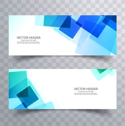 Abstract Colorful Polygon Blue Header Set Design 257540 Vector Art At
