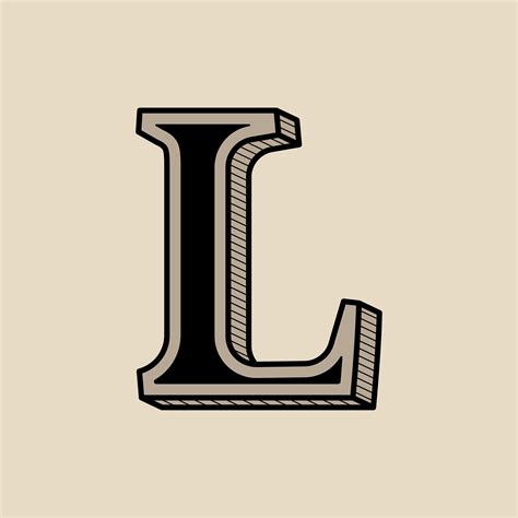 Capital Letter L Vintage Typography 1218553 Vector Art At Vecteezy