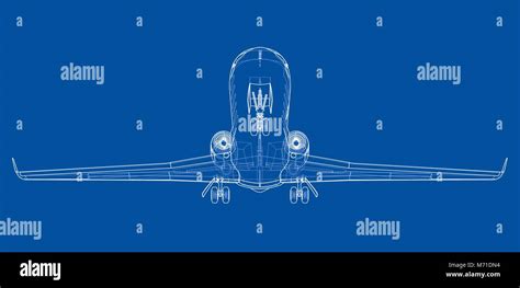 Airplane Blueprint Vector Stock Vector Image Art Alamy