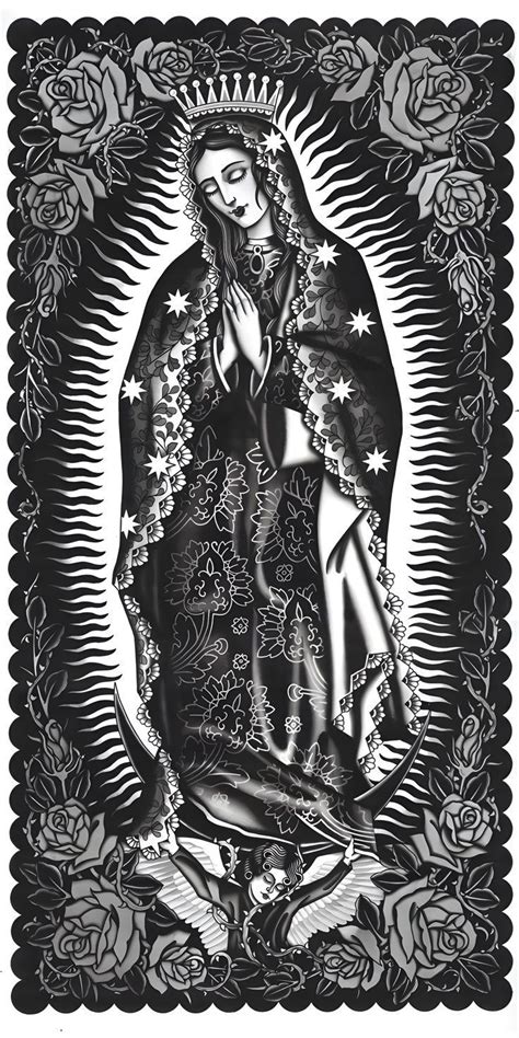 Virgen De Guadalupe Mi Raza Azteca Chicano Drawings Chicano Art Sexiz Pix