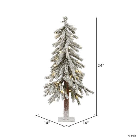 Vickerman 2 Flocked Alpine Christmas Tree With Warm White Led Lights