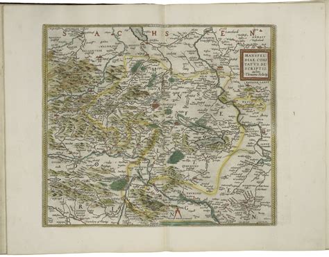 Map Of Mansfield By Abraham Ortelius Large Map Vivid Imagery 12 Inch