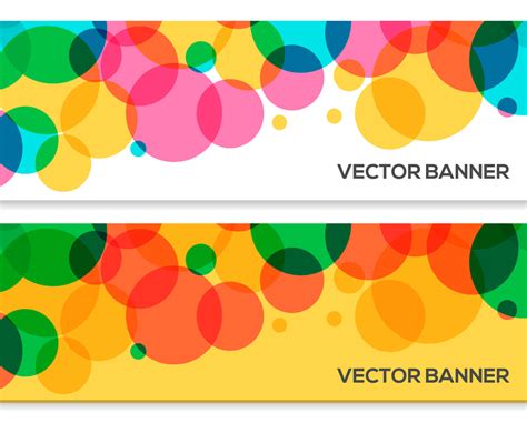 Abstract Colorful Circle Vector Banners Vector Art And Graphics