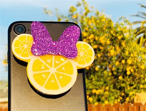 Violet Lemonade Minnie Glitter Popsocket Cell Phone Grip Etsy