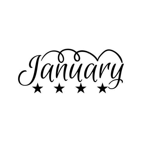 Simple Hand Drawn Lettering Phrase January January Png January 2022