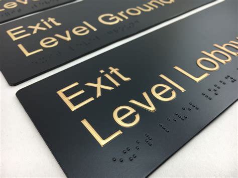 Braille Signs With Brass Raised Text Braille Sign Supplies