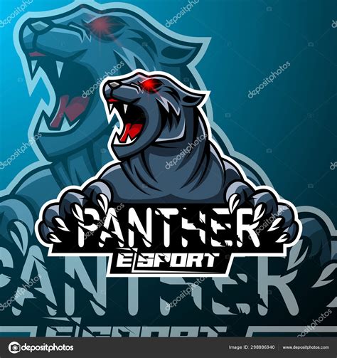Angry Panther Sport Mascot Logo Design — Stock Vector © Dagadu 298886940