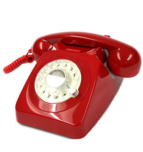 Teléfono De Sobremesa Retro Replica Antigua Color Rojo Comprar Online