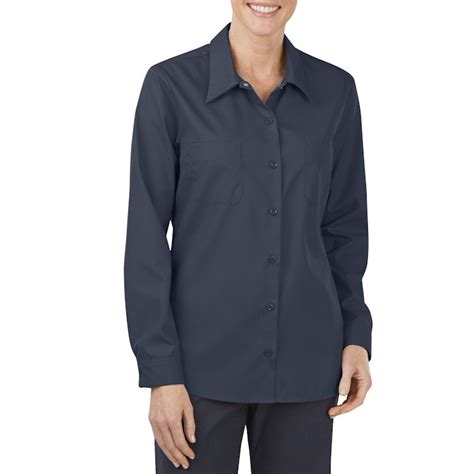 Button up, polos, & tees. Dickies Women's Long Sleeve Industrial Work Shirt All ...