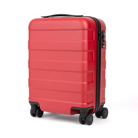 Adjustable Handle Hard Shell Suitcase 36l Red Travel Carry On