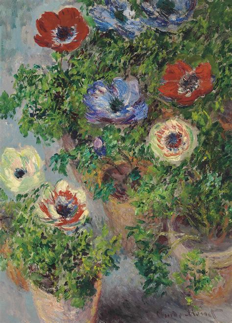 Claude Monet 1840 1926 Anémones En Pot 20th Century Paintings