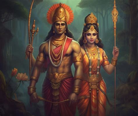 Premium Ai Image The Legend Of Lord Rama And Sita