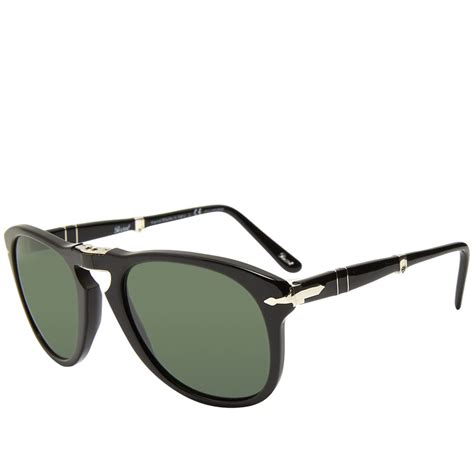 Persol 714 Aviator Sunglasses Black And Green Polarised End Kr