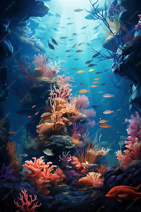 Premium AI Image | Underwater Kingdom Dive Into the Depths of an