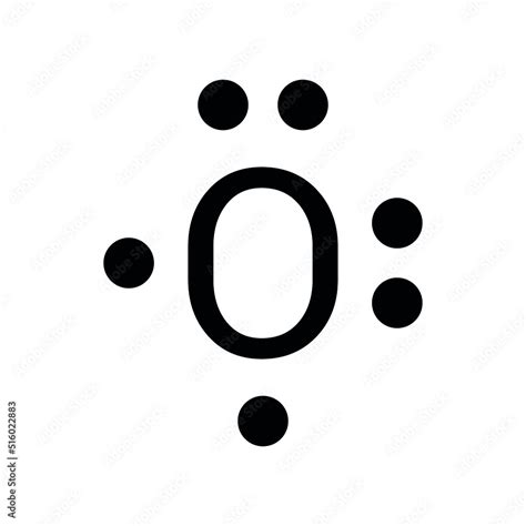 Lewis Dot Structure Of Hydrogen Oxygen Stock Vector Adobe Stock