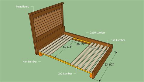 Wooden Queen Bed Frame Plans Howtospecialist How To Build Step By