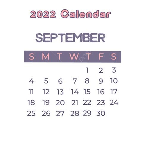 Gambar Warna Penuh Kalender September 2022 September September 2022