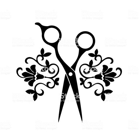 Your resource to discover and connect with beauty salon logo. Beauty Salon Logo Barbershop Logotype Black Scissors On ...