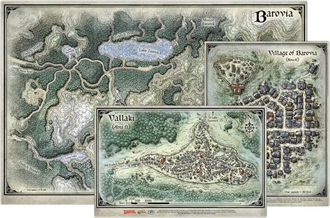 Buy Gale Force Nine D D Curse Of Strahd Barovia 3 Map Set GF9 S