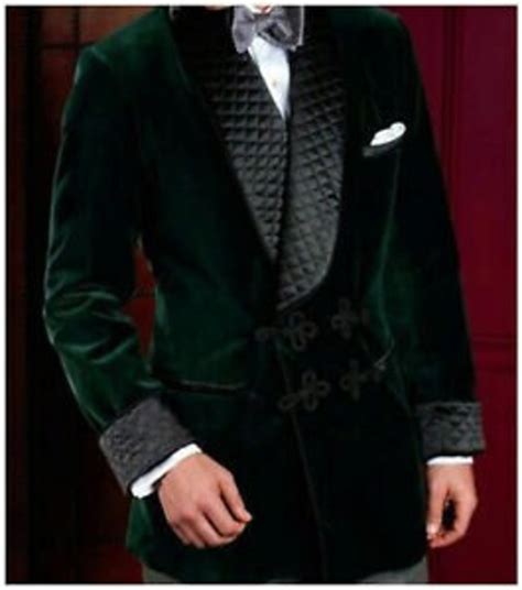 Mens Elegant Green Velvet Smoking Jacket Hosting Evening Etsy