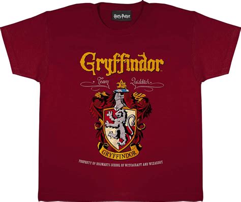 Popgear Harry Potter Gryffindor Crest Mädchen T Shirt Burgund 143