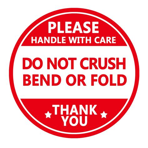 Buy Do Not Crush Bend Or Fold Shipping Handling Stickers Labels