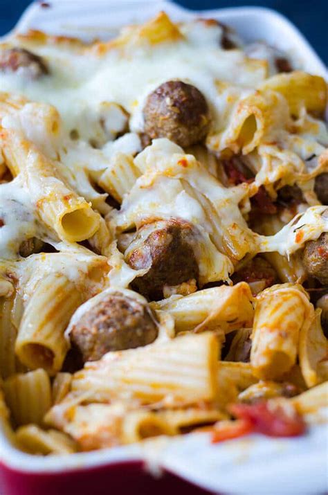 There is cumin in this dish too which really ups the flavor profile. Cheesy Meatball Pasta Casserole - Give Recipe